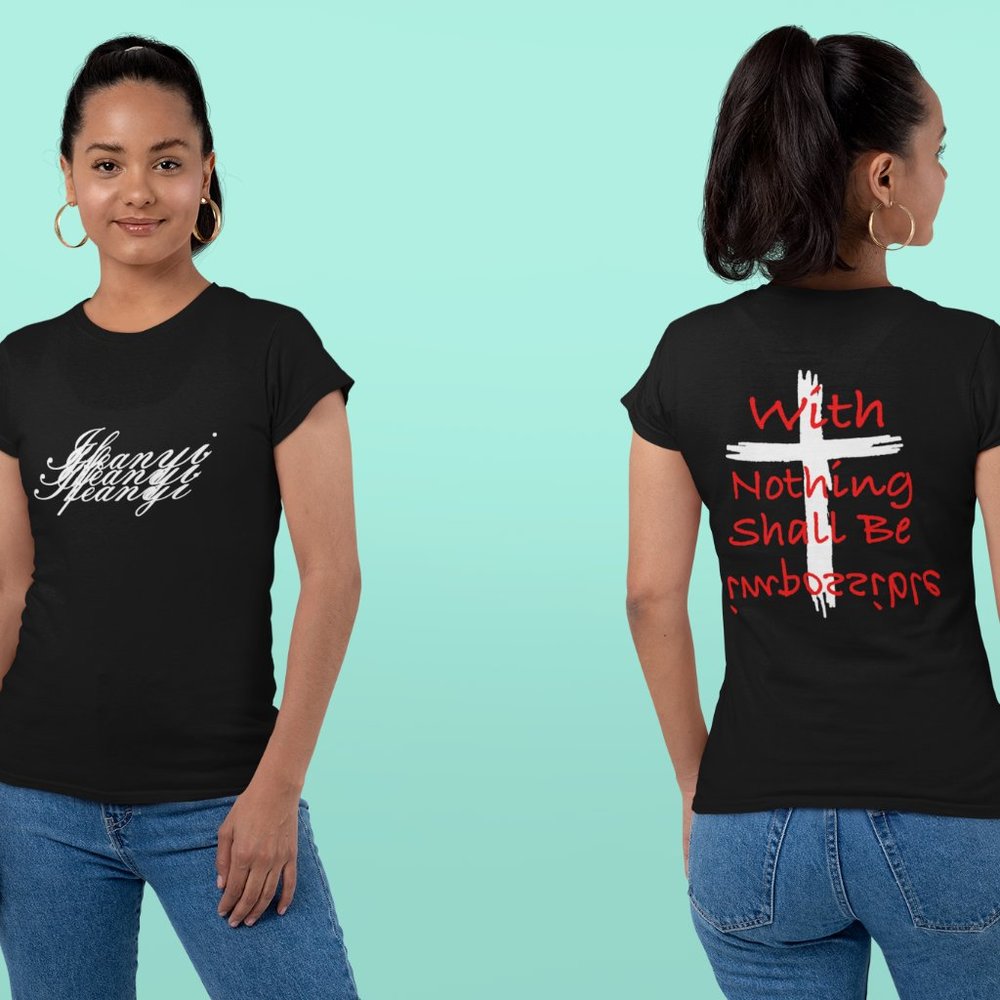 Ifeanyi (Front)  - With God Nothing Shall Be Impossible (Back) T-Shirt